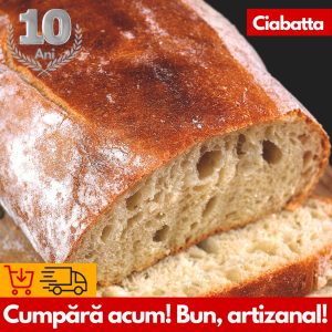 Ciabatta Artizanală | Pâine Italiană | Mons Mellis 400g