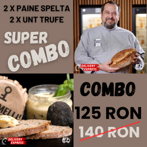 Combo 2 Pâini Spelta și 2 Unt cu Trufe: Economisiți 15 Lei