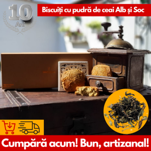 Biscuiți Ceai Alb si Soc (pudră)- 240g (Cutie de 6 Biscuiți)